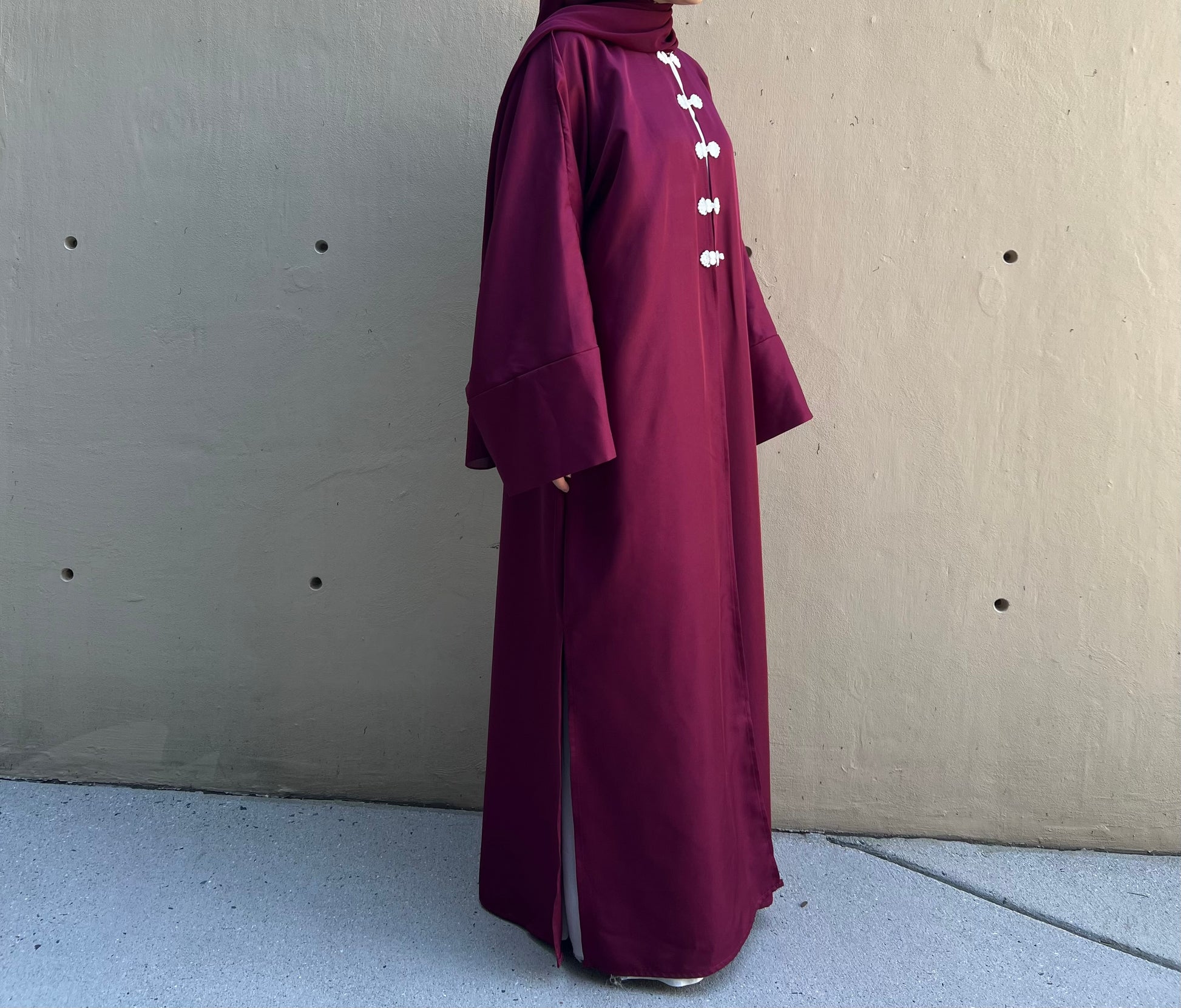 WINE JASMINE ABAYA