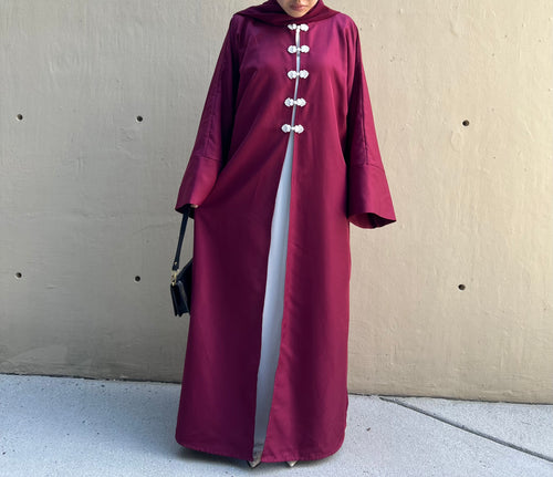 WINE JASMINE ABAYA